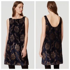 NWT LOFT DRESS Mystic Velvet Swing Dress
